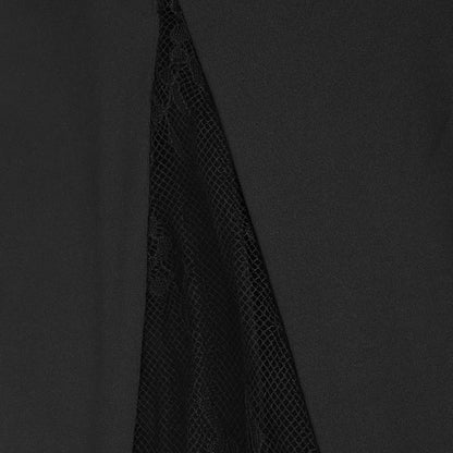 Lace-embellished Long-sleeve Crew-neck Bodycon Jumpsuit With A Cinched Waist And Hip-lifting Design