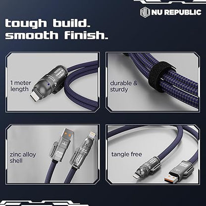240W 4-in-1 Super Fast Charging Cable