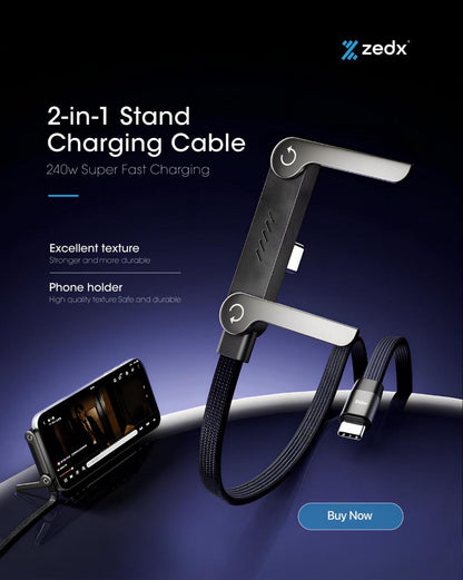 2-in-1 Stand Charging Cable